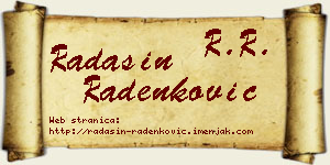 Radašin Radenković vizit kartica